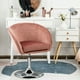 thumbnail image 3 of Silla de Tocador Moderna Costway de Terciopelo Ajustable Giratorio 360 Grados Rosa, 3 of 5