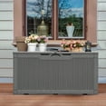 thumbnail image 6 of Devoko Outdoor Waterproof 102 Gallon Resin Deck Box, Gray, 6 of 7