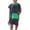 Green, variant on Men’s Hooded Terry Cloth Poncho Robe, Short Sleeve Changing Robe with Front Kangaroo Pocket, One Size Bath Cover‑Up