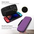 thumbnail image 4 of Fintie Carrying Case for Nintendo Switch OLED Model 2021/Switch 2017, [Shockproof] Hard Shell Protective Cover Travel Bag w/10 Game Card Slots,Purple, 4 of 5