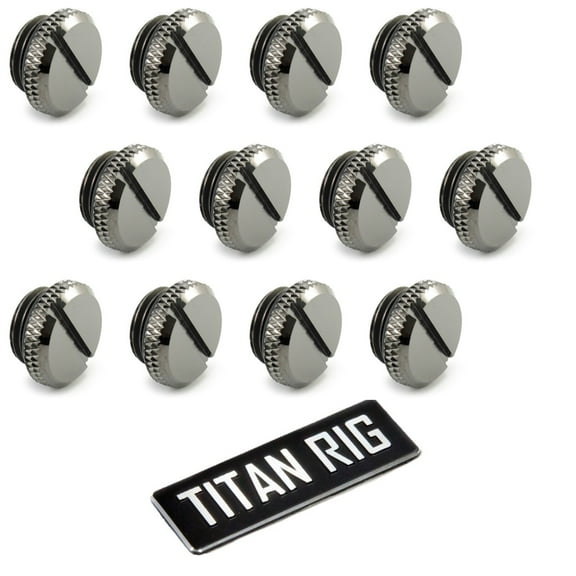 XSPC G1/4" Plug V2, Black Chrome, 12-pack