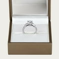 thumbnail image 3 of 1.5 Cts Round Cut and Taper Shape Side Stones Moissanite Diamond Engagement Ring, Solid Gold Bridal Ring, Promise Ring, Anniversary Ring, 3 of 5