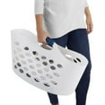thumbnail image 5 of Rubbermaid Rectangular Plastic Laundry Basket with Carrying Handles, White, 5 of 10