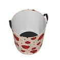 thumbnail image 5 of Uemuo Red Ladybug Pattern Circular Laundry Hamper Basket with handles,Collapsible laundry basket,Large capacity laundry hamper,Laundry Organizer-, 5 of 8