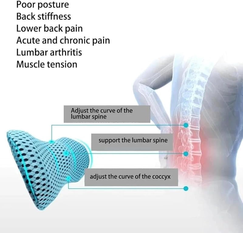 Original Neocushion Lumbar Support Pillow, 2026 New Lumbar Support Pillow, Memory Foam Lumbars Pillows for Back Pain and Sleep Discomfort, Durable, Breathable and Stylish (White)