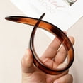 thumbnail image 5 of ONLYEOR Wide Non-Slip Tortoiseshell Headband, Dark Brown High Elasticity Hairband, Fine-Tooth Grip for All-Day Comfort, For Women & Girls, 5 of 7