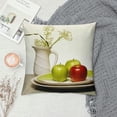 thumbnail image 2 of Fenyluxe Apples Plate Food Pillow Covers for Couch Sofa Indoor Outdoor Aesthetic Decorative 1PC 18x18in, 2 of 5