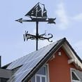 thumbnail image 3 of Iron Angler Wind Vane Roof Mount Wind Direction Indicator Measuring Tools Decor Sailboat, 3 of 7