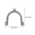 thumbnail image 2 of OUNONA 2pcs Washing Machine Drain Hose Holder U Shaped Hook Washer Drain Hose Guide Hanger, 2 of 8