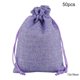 thumbnail image 1 of Inteprter 50 Uds. Bolsa de lino con cordón organizador de joyas bolsa de almacenamiento de té portátil para el hogar Almacenamiento y organización del hogar violeta 13x18cm Inteprter HA5722-39, 1 of 1