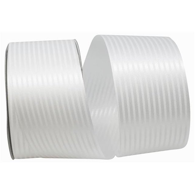 Reliant Ribbon 5800-030-40K 20.5 in. 50 Yards Smoking Stripe Ribbon&44; Blanc