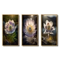 thumbnail image 2 of Designart "Morning Sunshine Delicate Anemone in Bloom II" Flowers Framed Wall Art Set Of 3 - White Traditional Frame Gallery Wall Set For Home Decor, 2 of 6