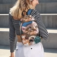 thumbnail image 5 of Vsdgher Playful Cat Print Canvas Backpack Travel Rucksack Unisex Knapsack 15.7/17.7Inch Laptop Backpack for Work,College -Small, 5 of 5