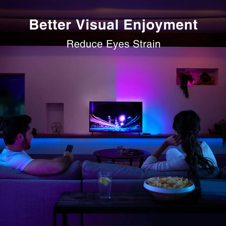 USB LED Light Strip 20ft with App and Remote, LED Backlight for TV 75-85inch