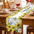 thumbnail image 5 of Summer Sunflowers Table Runner 90 Inches, Pastoral Garden Botanical Florals Bed Runner Dresser Scarves Tabletop for Indoor Outdoor Parties/Ceremony/Banquet, 13" x 90", 5 of 9