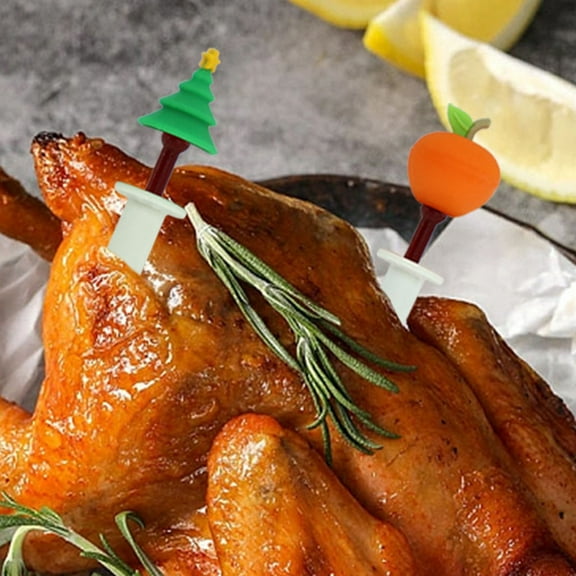 FONDOTIN 2Pcs Poultry Thermometer Instant Read Meat Thermometer Stainless ±2℃ For Cooking