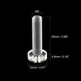 thumbnail image 2 of Unique Bargains M6x25mm Plastic Phillips Bolts PC Pan Head Machine Screws Transparent 20 Pack, 2 of 5