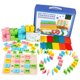 thumbnail image 2 of Juguetes de piscina, juguetes para bebés, juguetes para niños pequeños, rompecabezas de iluminación, 200 maderas para niños, números aritméticos, matemáticas, dominó, palos de conteo, juguetes de educ, 2 of 9