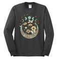 thumbnail image 2 of Wild Bobby I Only Told The Moon, Moon Phases Daisies and Butterflies Vintage Men Long Sleeve Shirt, Charcoal, Medium, 2 of 6