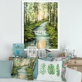 thumbnail image 3 of Designart 'River Through Green Birch Forest' Lake House Framed Art Print, 3 of 4