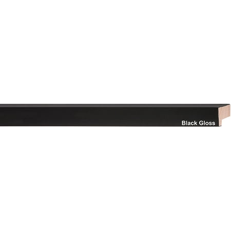 - Picture Frame Moulding (Wood) - Lacquer Black Finish - 0.75
