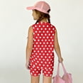 thumbnail image 5 of Summer Outfits for Children Girls Size 7-8 Two Piece Outfits Cute Preppy Clothing Sets Vacation Short Sleeve Tee Top and Y2K Shorts Athletic Activewear Red 12-13 Years, 5 of 7
