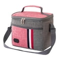 thumbnail image 1 of Bolsa de almuerzo de papel de aluminio, bolsa de hielo impermeable, bolsa bento rayada espesada portátil, 1 of 5