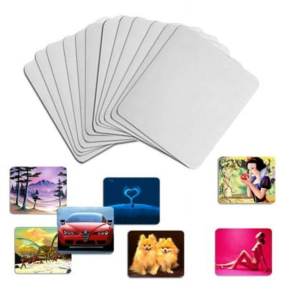INTBUYING 20pcs Blank Mouse Pad for Sublimation Ink Transfer Heat Press Printing Crafts