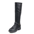 thumbnail image 1 of CEHVOM Bottes Mi-Mollet d'Hiver Chaudes pour Femmes avec Rivets, Fermeture Éclair et Talons Sabots, 1 of 8