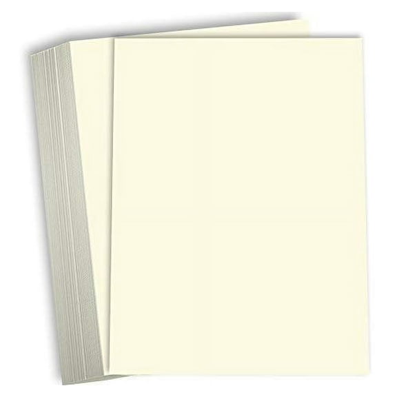 Hamilco Cream Colored Cardstock Thick Paper - 8 1/2 x 11" Heavy Weight 80 lb Cover Card Stock for Printer - 50 Pack