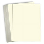 Hamilco Cream Colored Cardstock Thick Paper - 8 1/2 x 11" Heavy Weight 80 lb Cover Card Stock for Printer - 50 Pack