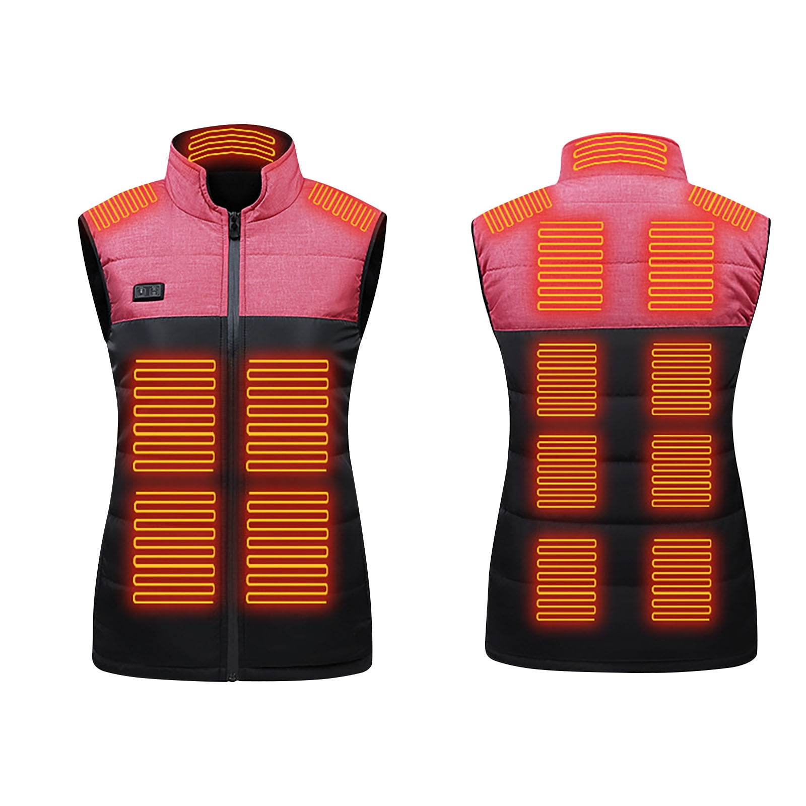 Gilet Chauffant Pour Femme Avec 13 Zones De Chaleur - Batterie Incluse, 3 Niveaux (35-60°C), USB, Lavable En Machine