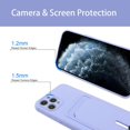 thumbnail image 3 of case for iPhone 11 Pro Max Case with Card Holder [Soft Microfiber Lining] Silicone Slim Thin Phone Cases Shockproof Protective iPhone 11 Pro Max Wallet Case Purple, 3 of 12