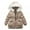 Beige, variant on Girls Snowsuit Snow Children Hoodie Jacket Winter Thick Outwear Warm Zip Girls Kids Coats Girls Coat&Jacket