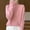 Pink, variant on Sentmoon Womens Sweaters Round Neck Solid Color Women Long Sleeve Tops Oversized Knitted Breathable Loose Sweat Shirt Trendy Fall and Winter for Cozy Night in Sweater L