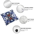 thumbnail image 4 of Nawypu 2 Pack Kaleidoscope Accent Decorative Throw Pillow Covers Square Throw Pillow Cover for Sofa Couch Decoration(Navy Blue), 4 of 6