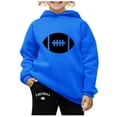 thumbnail image 2 of Baby Boy Outfits Fleece Football Graphic Hoodies And Joggers Tracksuit 2 Piece Activewear Toddler Clothes Boys Blue 9 Years-10 Years, 2 of 4