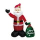 thumbnail image 1 of Inflable navideño de 1,2 m con forma de Papá Noel, ideal para patio, jardín, festivales, porche, cuerda LED, con bolsa de regalo, 1 of 9