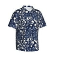 thumbnail image 3 of Xecao Plant print Hawaiian shirt - a stylish short-sleeve button-down for men, perfect for casual beach and tropical outings., 3 of 9