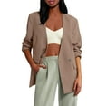 thumbnail image 2 of AherBiu Womens Oversized Blazer One Button Casual Loose Long Sleeve Fall Fashion Open Front Cardigan with Pockets, 2 of 5