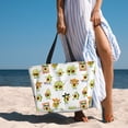 thumbnail image 4 of Yiaed Kawaii Mexican Avocado Print Large Capacity Beach Travel Bag - Waterproof Zipper Vacation Tote for Sandproof Storage, and Camping, 4 of 5