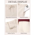 thumbnail image 6 of RICHCOIN Men's Pants Elastic Waist Drawstring Casual Trouser Lightweight Straight-Legs Loose Beach Pants with Pockets, 6 of 7