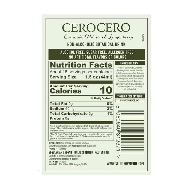 think! Hibiscus Lingonberry Botanical Beverage 700 mL - Vegan