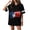09-Black, variant on Soccer Cup 2026 Jersey Shirts for Women Casual Fashion V-neck Football Flag Print Short-sleeved Sports T-shirt Top