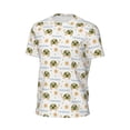 thumbnail image 6 of Wukai Sea Turtle Basking in the Sun Print Men's Short-Sleeved Mesh T-Shirt,Quick-Dry Short Sleeve Workout T-Shirt-, 6 of 8