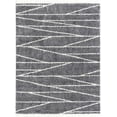 thumbnail image 3 of Unique Loom Serenity Shag Collection Area Rug - Castries (7' 10" x 10' Rectangle Gray/Ivory), 3 of 10