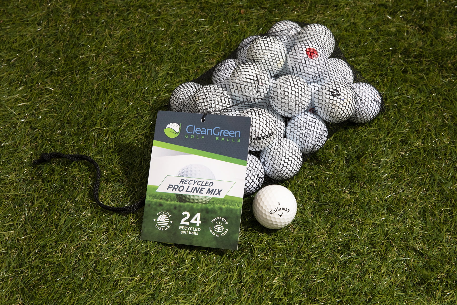 Clean Green Golf Balls Pro Line 24 Recycled Golf Balls