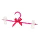 thumbnail image 1 of Gancho para perchas de ropa con lazo de perlas de imitación para niños, mujeres y niñas Rosado, 1 of 6