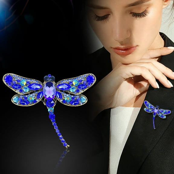 WWG Brooches and Pins for Women Crystal dragonflies brooch animals brooch for women Jewelry for Valentine's Day Mother's Day Christmas Birthday Gifts up to 65% off