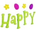 thumbnail image 4 of Northlight 21-Piece Pink and Green Happy Easter Spring Gel Window Clings, 4 of 5
